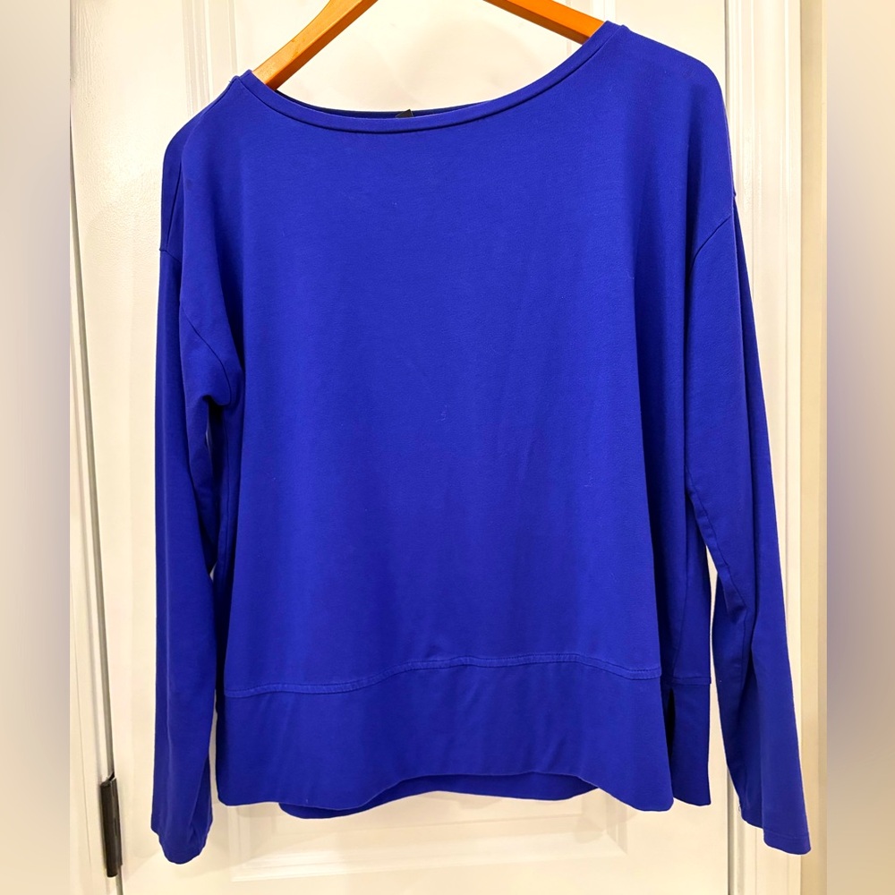 Eileen Fisher Boat Neck Long Sleeve Boxy top sizeXS. Excellent condition.